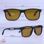 عینک آفتابی بوس مردانه فریم مشکی شیشه زرد پلاریزه P3301/4 - Image 2