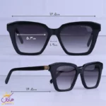 عینک آفتابی باربری زنانه فریم مربع مشکی استیت BE 2467/1 - Image 2