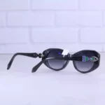 دسته عینک آفتابی بولگاری زنانه فریم گربه ای مشکی استیت BV 1805/1