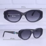 ابعاد عینک آفتابی بولگاری زنانه فریم گربه ای مشکی استیت BV 1805/1
