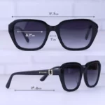 عینک آفتابی بولگاری زنانه فریم مربع مشکی استیت BV 50052/1 - Image 2