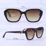 عینک آفتابی بولگاری زنانه فریم مربع پلنگی استیت BV 50052/3 - Image 2