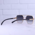 عینک آفتابی مردانه کارتیر فریم مربع دسته چوبی 2A770/2 - Image 3