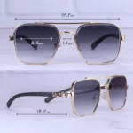 عینک آفتابی مردانه کارتیر فریم مربع دسته چوبی 2A770/2 - Image 2