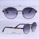 ابعاد عینک آفتابی کارتیر فریم مشکی گرد 78002/1