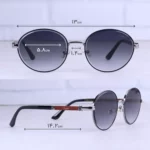 ابعاد عینک آفتابی کارتیر فریم گرد نقره ای 78002/2