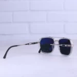 دسته عینک آفتابی مردانه کارتیر نقره ای عدسی مشکی 8105/4