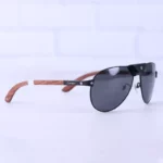 عینک آفتابی مردانه کارتیر خلبانی دسته چوبی CA 130b/1 - Image 4