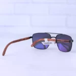 عینک آفتابی مردانه کارتیر فریم مربع دسته چوبی CT 0376S/1 - Image 3