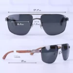 عینک آفتابی کارتیر مردانه فریم مربع دسته چوبی CT 0463S/1 - Image 2