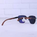 عینک آفتابی مردانه کارتیر مشکی دسته چوبی CT 0460S/1 - Image 3