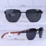 عینک آفتابی مردانه کارتیر مشکی دسته چوبی CT 0460S/1 - Image 2
