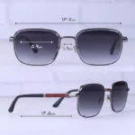 عینک آفتابی مردانه کارتیر فریم مستطیل دودی CT 0491S/2 - Image 2