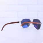 عینک آفتابی کارتیر مردانه فریم خلبانی دسته چوبی T 8200769/1 - Image 3