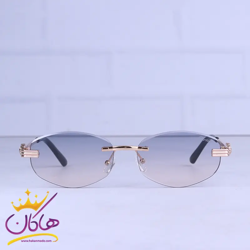 Cartier-highcopy-sunglasses-code-C004.21.webp عینک آفتابی کارتیر زنانه فلزی بدون فریم C 004/2 - Image 1