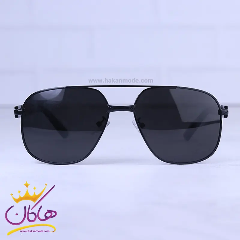 Cartier-highcopy-sunglasses-code-CR-002.21.webp عینک آفتابی مردانه کارتیر مشکی خلبانی CR 002/2 - Image 1