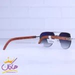 عینک آفتابی کارتیر نیم فریم دسته چوبی t8200767/1 - Image 4