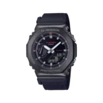 ساعت کاسیو جی شاک مردانه برزنت مشکی دو زمانه GM-2100CB-1A