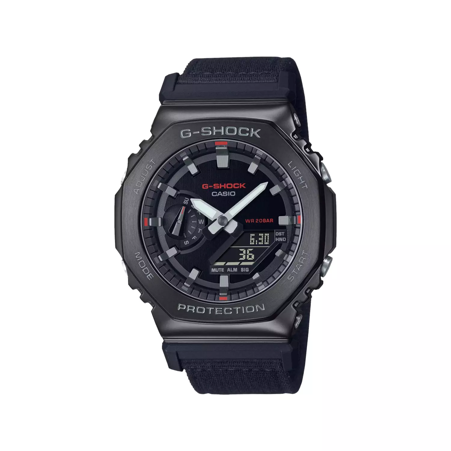 Casio-G-Shock-Watch-Code-GM-2100CB-1A1-1.webp ساعت کاسیو جی شاک مردانه برزنت مشکی دو زمانه GM-2100CB-1A - Image 1