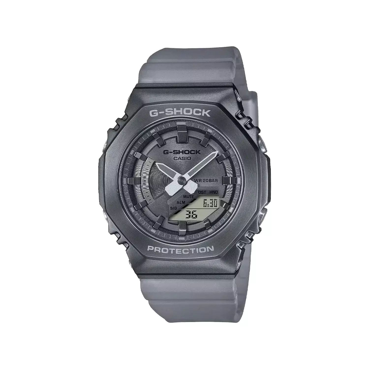 Casio-G-Shock-Watch-Code-GM-S2100MF-1A1-1.webp ساعت مچی کاسیو جی شاک مردانه طوسی دو زمانه GM-S2100MF-1A - Image 1