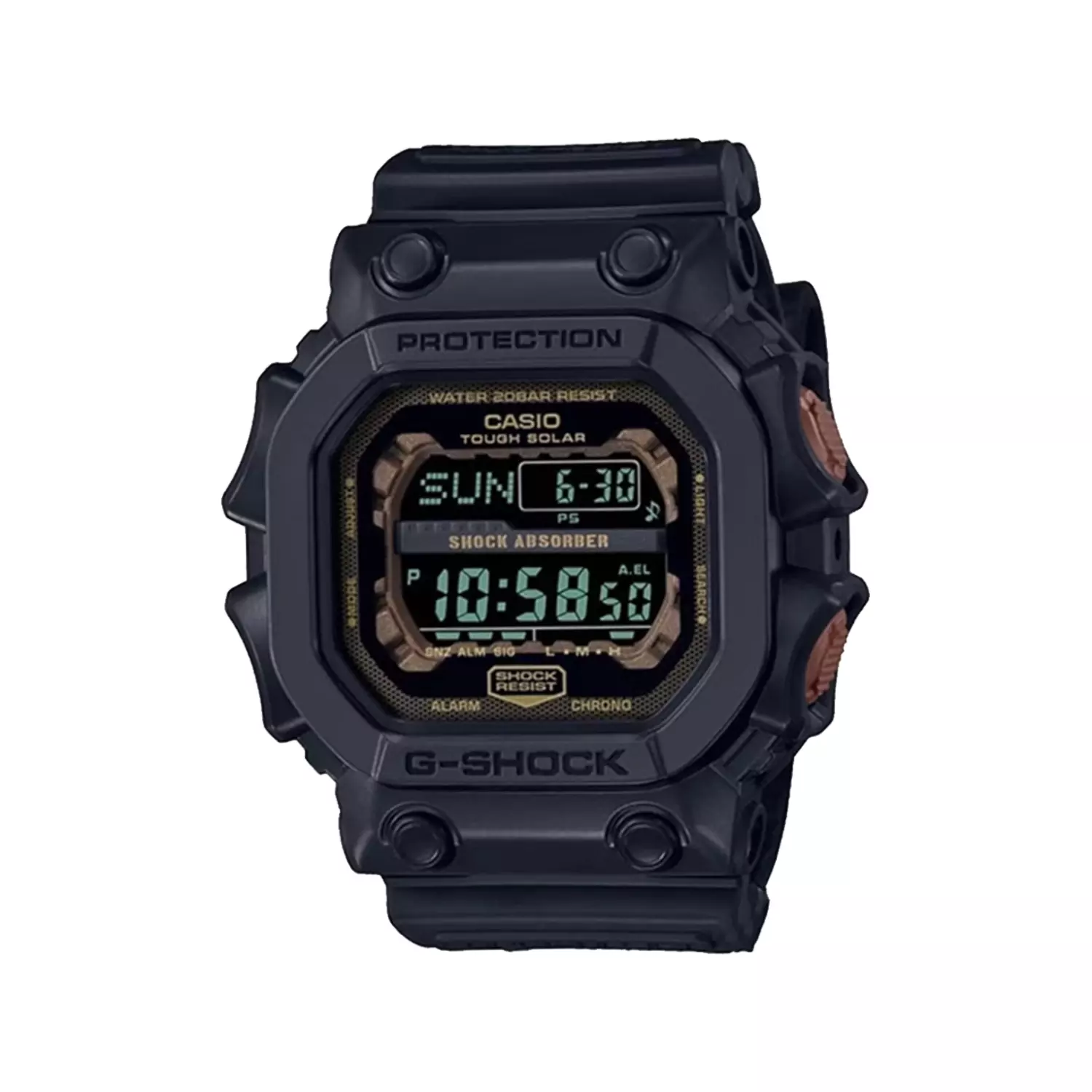 Casio-G-Shock-Watch-Code-GX-56RC-1DR1-1.webp ساعت مچی کاسیو جی شاک رابر مشکی دیجیتال GX-56RC-1DR - Image 1