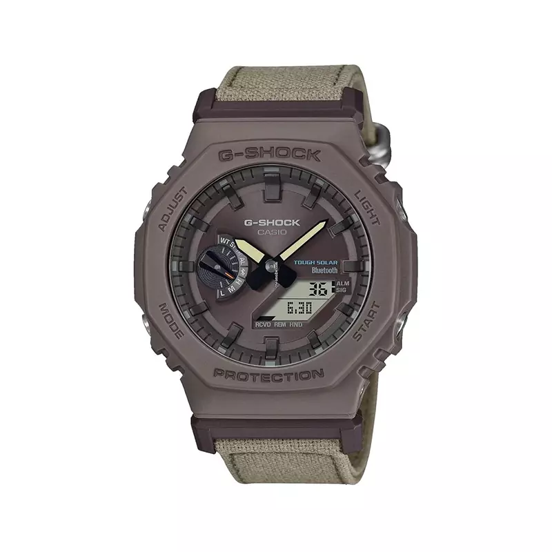 Casio-G-Shock-watch-code-GA-B2100CT-5ADR1.webp ساعت کاسیو جی شاک مردانه برزنت سبز دو زمانه GA-B2100CT-5ADR - Image 1