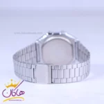 ساعت مچی کاسیو مردانه فلزی نقره ای صفحه سبز دیجیتالی A168WA-3AYDF - Image 3