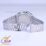ساعت مچی کاسیو مردانه فلزی نقره ای صفحه سبز دیجیتالی A168WA-3AYDF - Image 2