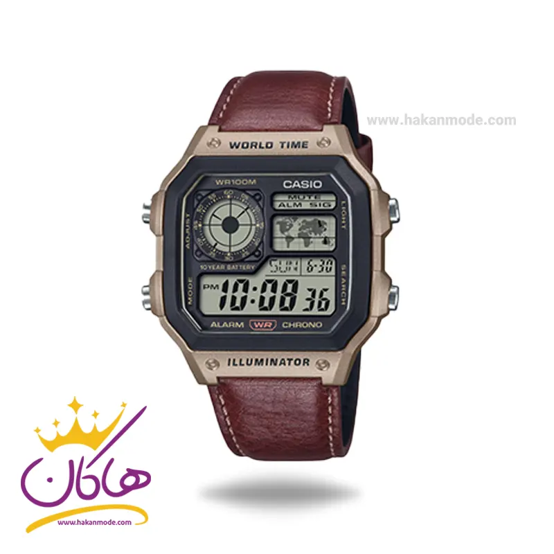 Casio-watch-code-AE-1200WHL-5AVDF1.webp ساعت کاسیو مردانه بند چرم دیجیتالی AE-1200WHL-5AVDF - Image 1