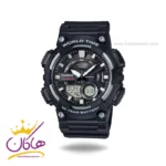 ساعت کاسیو مردانه دو زمانه رابر مشکی AEQ-110W-1AVDF