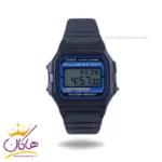 ساعت مچی کاسیو زنانه بند رابر مشکی دیجیتالی F-105W-1ADF