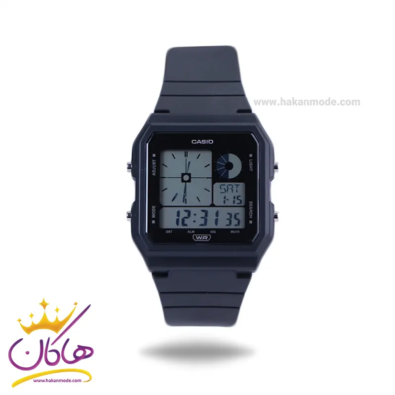 Casio-watch-code-LF-20W-1ADF1.webp ساعت مچی کاسیو بند رابر مشکی دیجیتال LF-20W-1ADF - Image 1