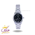 ساعت مچی کاسیو زنانه فلزی صفحه مشکی LTP-V005D-1BUDF