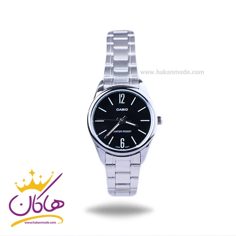 Casio-watch-code-LTP-7005D-18U1.webp ساعت مچی کاسیو زنانه فلزی صفحه مشکی LTP-V005D-1BUDF - Image 1