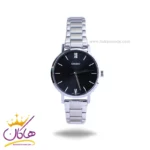 ساعت مچی کاسیو زنانه فلزی نقره ای صفحه مشکی LTP-VT02D-1AUDF