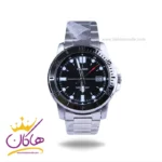 ساعت مچی کاسیو مردانه فلزی نقره ای صفحه مشکی mtp-vd01d-1evudf