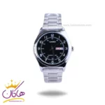 ساعت مچی کاسیو مردانه فلزی نقره ای صفحه مشکی MTP-V006D-1B2UDF