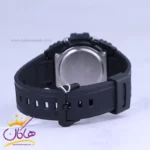 ساعت کاسیو مردانه بند رابر مشکی قاب نقره ای دو زمانه MWQ-100-2AVDF - Image 2
