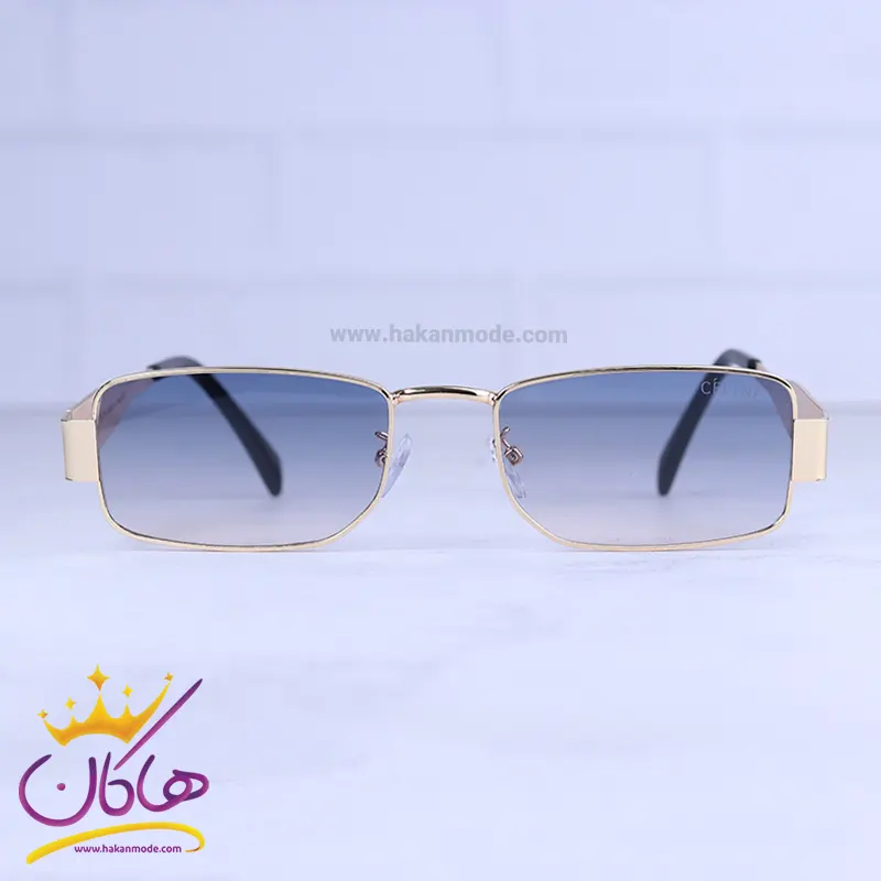 Celine-sunglasses-code-8916.31.webp عینک آفتابی سلین زنانه فریم مستطیل فلزی 8916/3 - Image 1