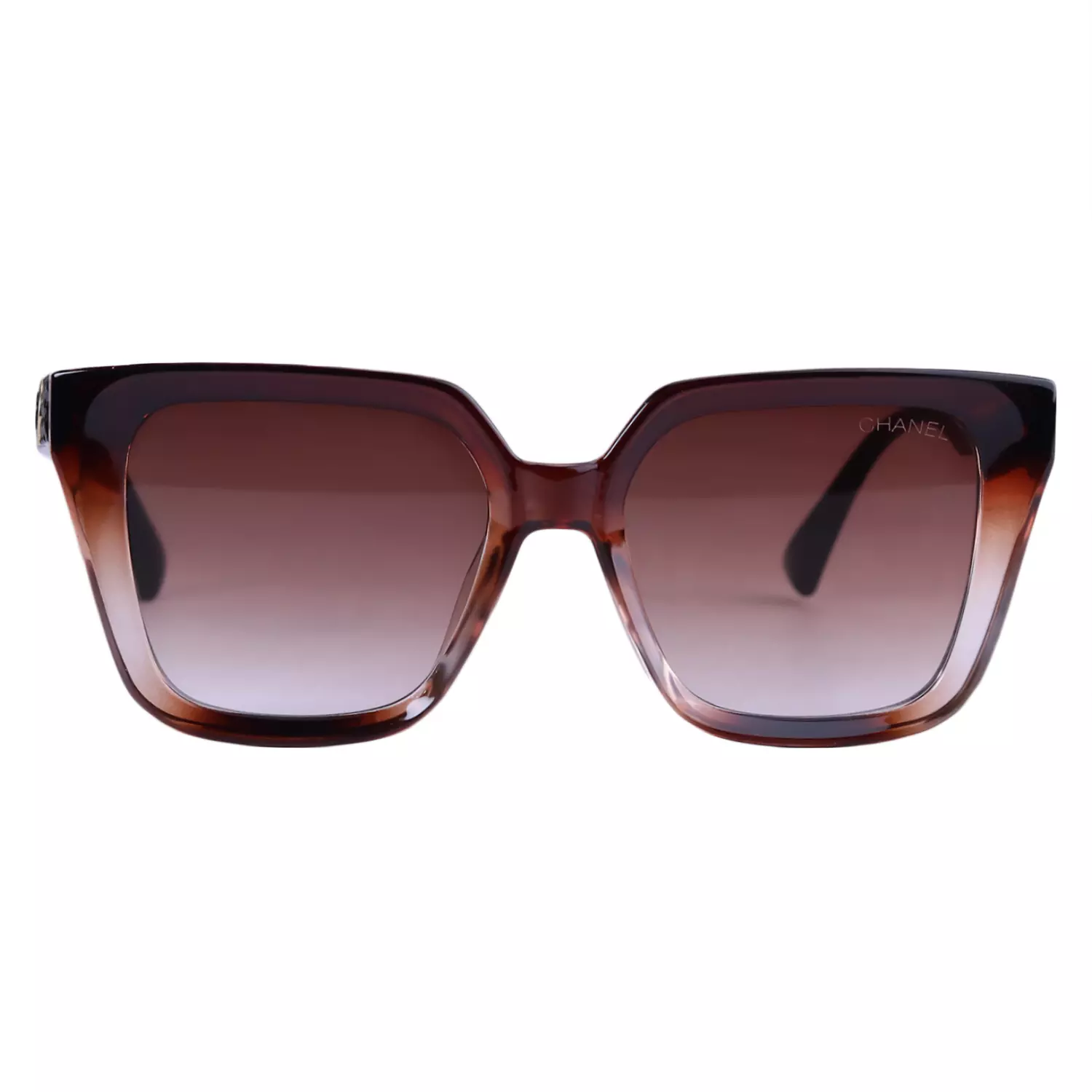 Chanel-Sunglasses-Code-S-2342.21.webp عینک آفتابی شنل زنانه فریم پروانه ای قهوه ای S 2342/2 - Image 1