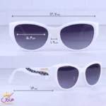 عینک آفتابی چنل زنانه فریم سفید پلاریزه P 9702/2 - Image 2