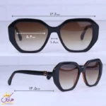 عینک آفتابی زنانه شنل فریم قهوه ای استیت CH 3497/2 - تصویر 2