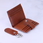 ست کیف جاکارتی و جاکلیدی چرم چرمسال کد 020 - Image 4