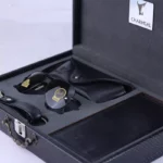 ست چرمی مردانه با کیف کتی و عینک و جاکلیدی چرمسال مشکی 180/1 - Image 2