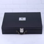 ست چرمی مردانه با کیف کتی و عینک و جاکلیدی چرمسال مشکی 180/1 - Image 3