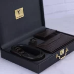 ست هدیه 4 تیکه کیف و کمربند چرم مردانه چرمسال 183 - Image 6
