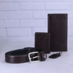ست هدیه 4 تیکه کیف و کمربند چرم مردانه چرمسال 183 - Image 8