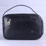 کیف دوشی چرم چرمسال طرح پوست مار مشکی 940/7 - Image 3
