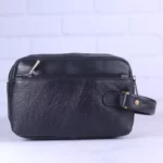 کیف دوشی چرم چرمسال طرح پوست مار مشکی A 941/1 - Image 3