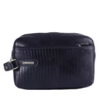 کیف دوشی چرم چرمسال طرح پوست مار مشکی A 944/1